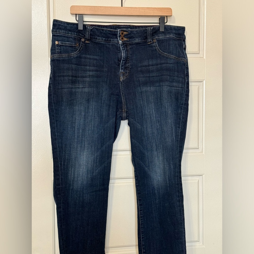Lucky Brand denim cropped jeans, size 14W.